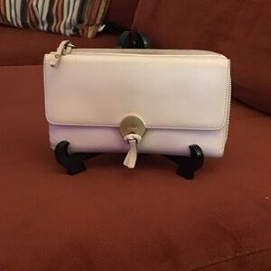 Chloe Pale Pink Leather Zip-Around Wallet